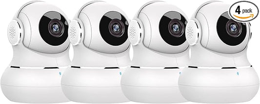 litokam Indoor Security Camera 4 Pack, 360° WiFi Cameras by litokam