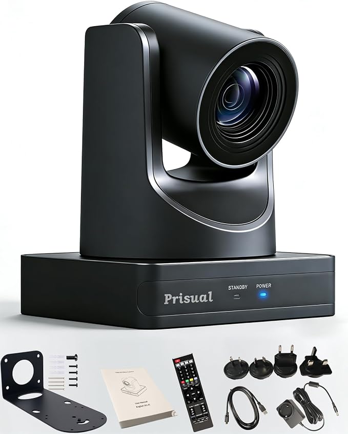 Prisual HDMI PTZ Camera AI Auto-Tracking, 20x Optical Zoom IP USB3.0 PoE HDMI by Prisual