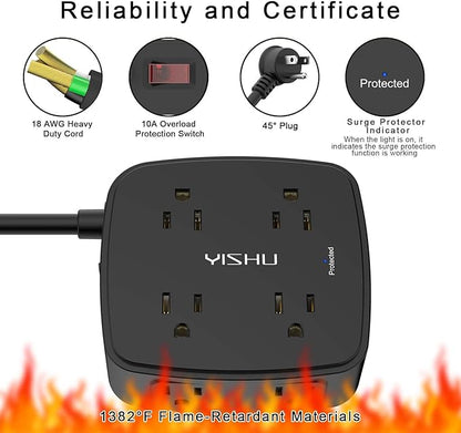 10 Ft Surge Protector Power Strip - Image 6