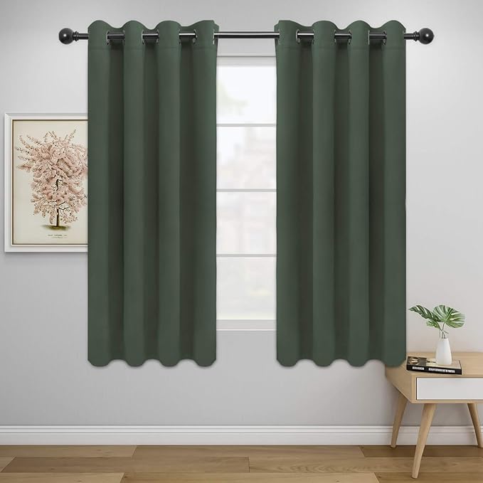 Easy-Going Blackout Curtains for Bedroom, Solid Thermal Insulated Grommet and by Easy-Going