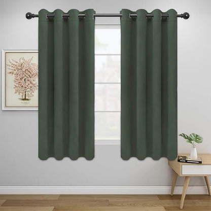 Easy-Going Blackout Curtains for Bedroom, Solid Thermal Insulated Grommet and by Easy-Going