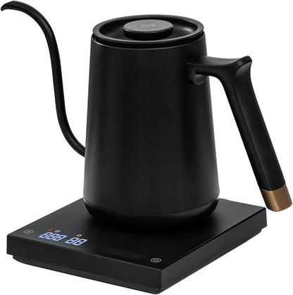 TIMEMORE Fish Smart Electric Coffee Kettle 600ML, Gooseneck Pour Over Kettle by TIMEMORE