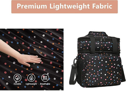 Expandable Insulated Lunch Box, Double Deck Lightweight Large Lunch Bag Tote - Image 5