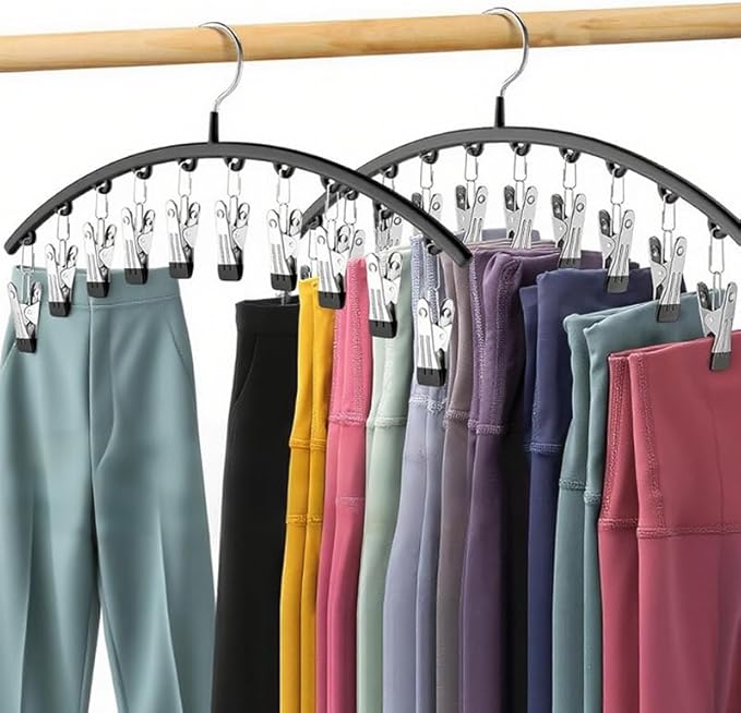 Legging Organizer for Closet, 2 Pack Metal Yoga Pants Hangers - Image 3