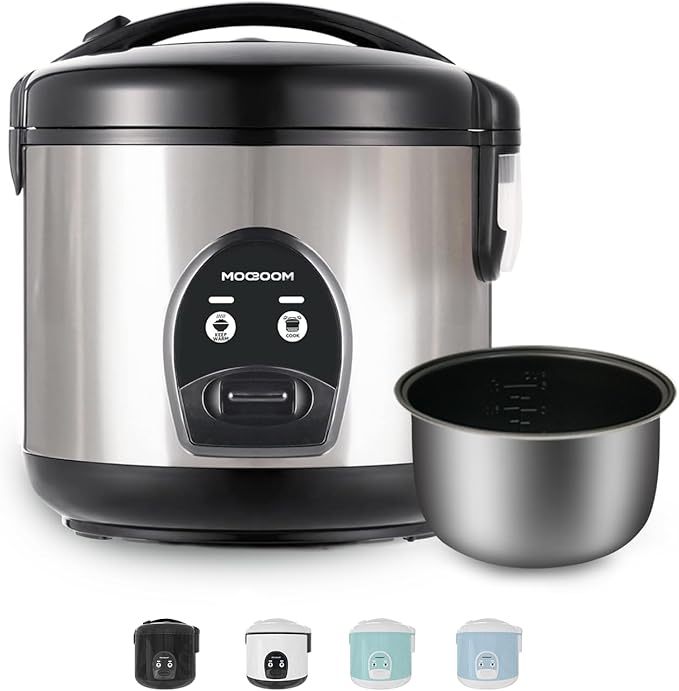 10-Cup Uncooked Rice Cooker & Food Steamer by Moosum