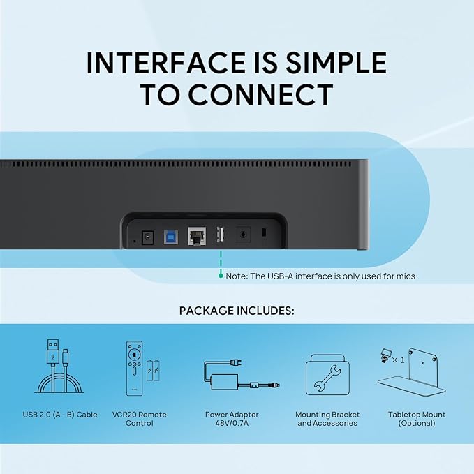 Yealink UVC40 E2 USB Conference Room Camera System 4K Video Conference Camera - Image 6