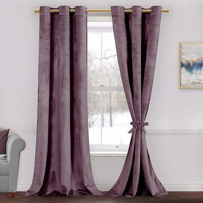 JIUZHEN Velvet Curtains 96 inches by JIUZHEN