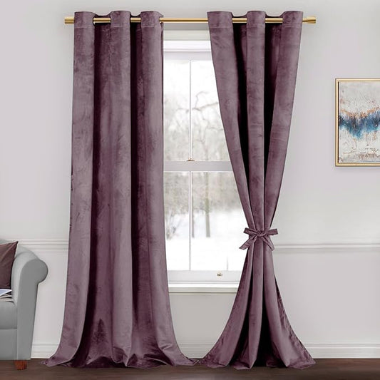 JIUZHEN Velvet Curtains 96 inches by JIUZHEN