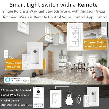Nexete Smart Wall Dimmer Switch, Single Pole Dimmer - Image 5
