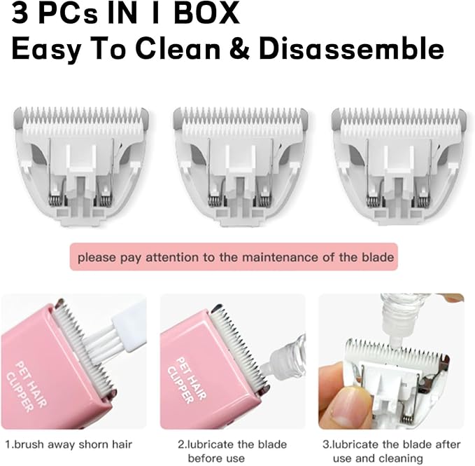 Replacement for Pet Clippers, 3 Packs Replacement Blades for Waterproof - Image 2