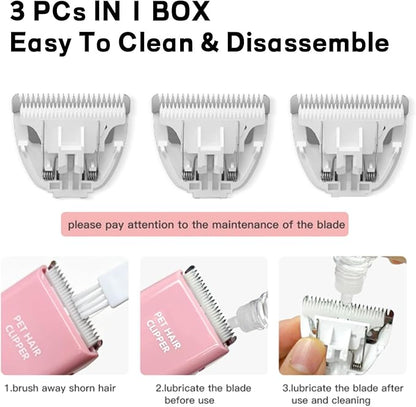 Replacement for Pet Clippers, 3 Packs Replacement Blades for Waterproof - Image 2