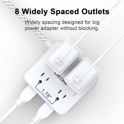 5Ft Flat Plug Braided Extension Cord - Image 3