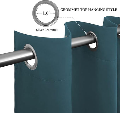 Easy-Going Blackout Curtains for Bedroom, Solid Thermal Insulated Grommet and - Image 5
