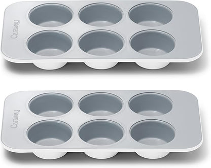 Caraway Nonstick Ceramic 6 Cup Muffin Pan Duo – Non-Toxic, PTFE & PFOA Free – by Caraway