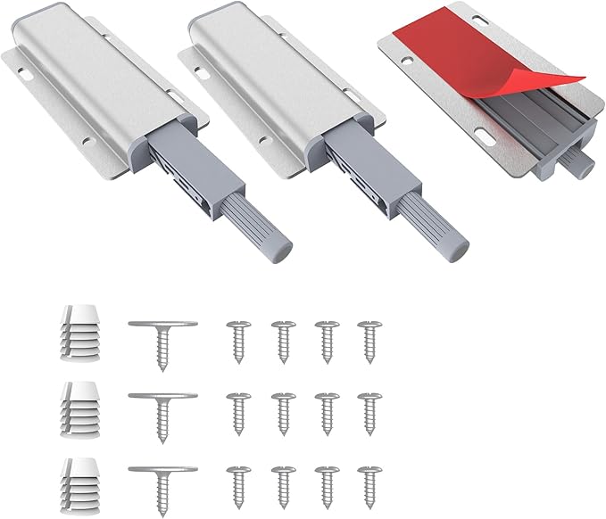 3 Pack Push to Open Cabinet Hardware, Touch Latches by Unknown