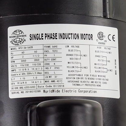 NT2-36-56CB Frame Motors Single-Phase - Image 6