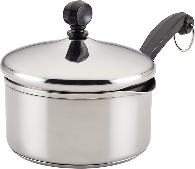 Farberware Classic Stainless Steel 1-Quart Covered Straining Saucepan by Farberware