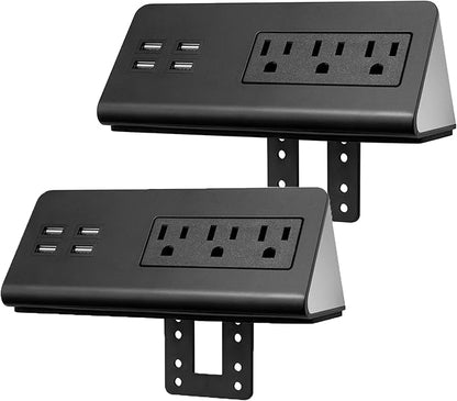 Emerising 2-Pack Desk Edge Mount Power Strips by Emerising