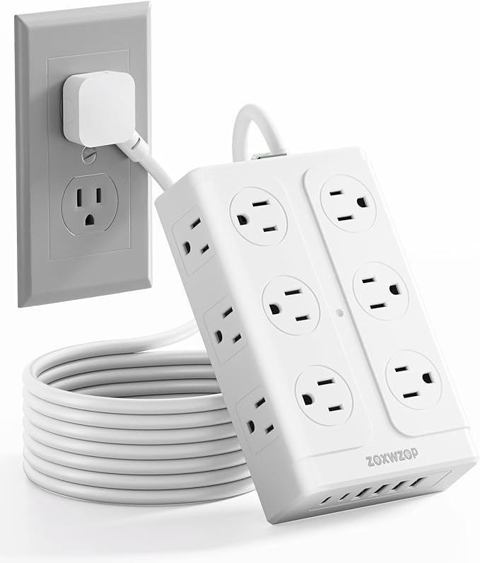 Zoxwzop Surge Protector Power Strip by Zoxwzop