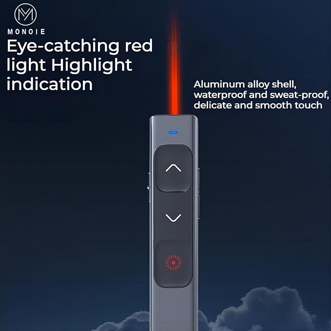 M Monoie Wireless Presenter, Laser Pointer Clicker - Image 3