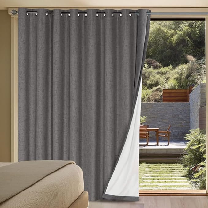 H.VERSAILTEX Linen Blackout Curtains Durable Thick Textured Linen Look 100% by HVERSAILTEX