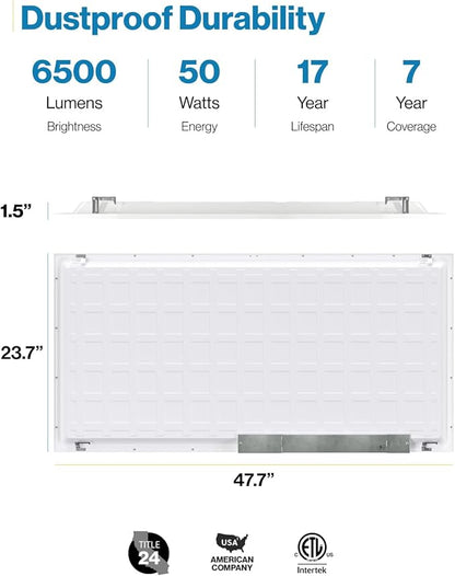 Sunco 24 Pack 2x4 LED Flat Panel Light Drop Ceiling Office Shop Commercial - Image 6