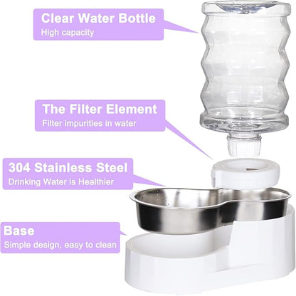 RIZZARI Pet Water Bowl Dispenser: 4L Large Capacity Automatic Stainless Steel - Image 4