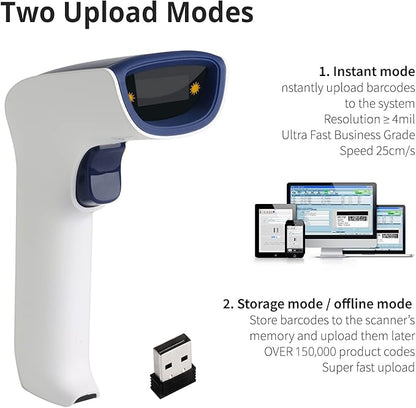 ScanAvenger Wireless Portable 1D Bluetooth Barcode Scanner: Hand Scanner 3-in-1 - Image 9