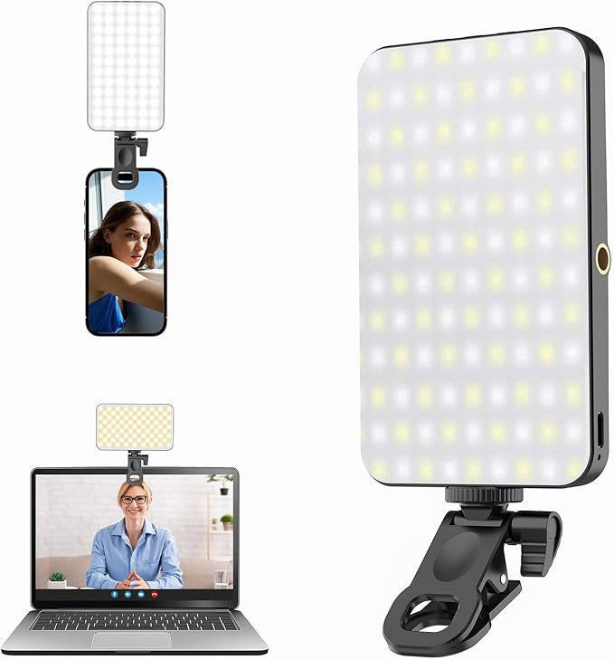 5000 mAh Portable Selfie Light for iPhone: Rechargeable Phone Fill Lights by Unknown