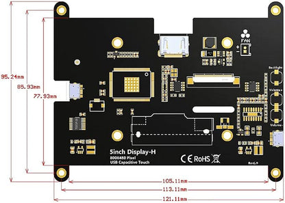 ELECROW 5 Inch Touch Screen Monitor LCD Display, 800×480 Mini Touchscreen - Image 8