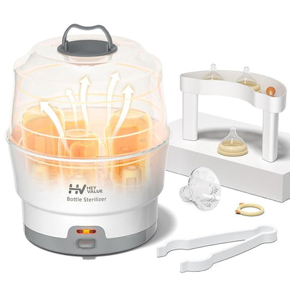 HEYVALUE Ease-Steam Bottle Sterilizer, Compact Baby Bottle Sterilizer, Fast by HEYVALUE