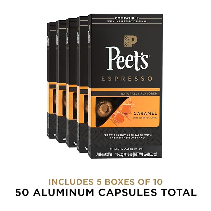 Peet's Coffee, Medium Roast Espresso Capsules, Compatible - Image 2