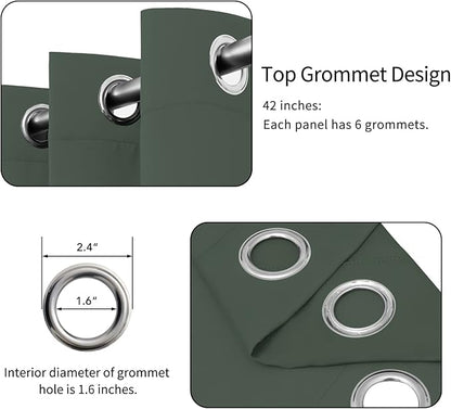 Easy-Going Blackout Curtains for Bedroom, Solid Thermal Insulated Grommet and - Image 4