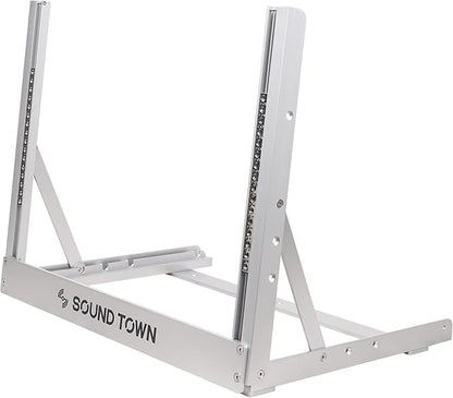 Sound Town 8U Aluminum 2-Post Desktop Open-Frame Rack, Angle Adjustable - Image 3