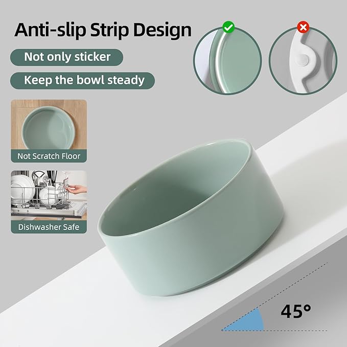 Ceramic 8.2inch Raised Dog Bowl - Image 3