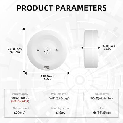TUBY WiFi Water Leak Detector – No Hub Required, Easy Installation Smart Sensor - Image 9