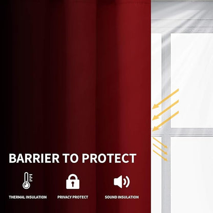 Easy-Going Blackout Curtains for Bedroom, Solid Thermal Insulated Grommet and - Image 2