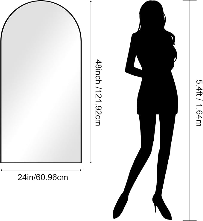 CIRCUMI Arched Wall Mirror, Metal Frame, Large Size - Image 7