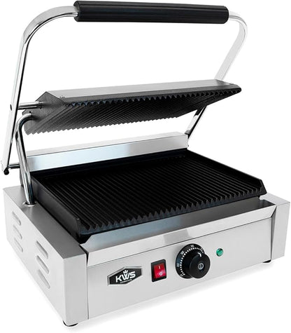 KWS PM-17 Premium 110V Electric Commercial 1700W Panini Grill - Image 3