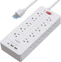 Power Strip Surge Protector 23 in 1, 6ft Extension Cord by nikleb