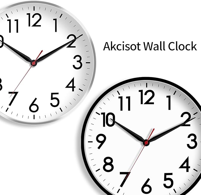 AKCISOT 16 Inch Wall Clock Large Silent Non-Ticking Wall Clocks Battery Operated - Image 2