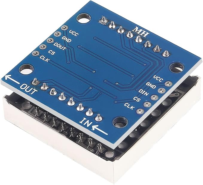 Azuocn 5PCS MAX7219 8x8 Dot Matrix LED Display Module 5V MCU Control MAX7219 - Image 3