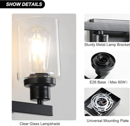 DIKAIDA Bathroom Vanity Light, 2-Light Modern Matte Wall Sconce Lighting - Image 2