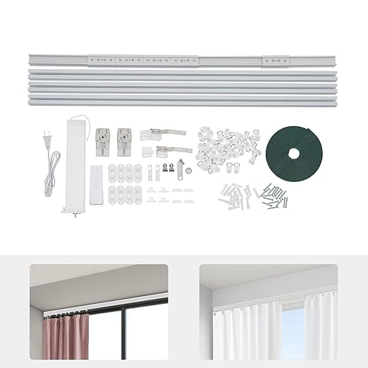 Smart Curtain Motor with Remote, Compatible with Alexa & Google Home App Control - Image 3