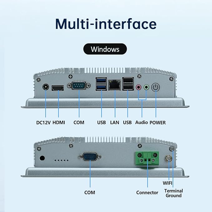 8-Inch Industrial Embedded Panel PC, Ratio 16:10 Multi-Touchscreen-Monitor - Image 5