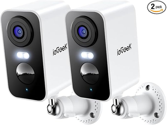 ieGeek Security Cameras Wireless Outdoor 2-Pack, 2K WiFi Surveillance Camera by ieGeek