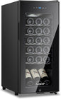 Mini Wine Fridge-Black, 18 Bottles Low Noise Compressor Wine Cooler, by MZAVP