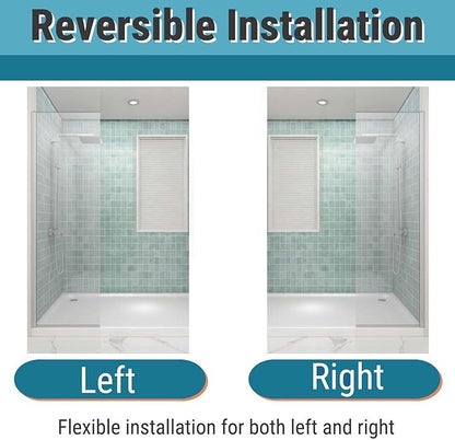 Sunrosa 24"×76" Shower Glass Panel, 8mm Thick Shower Screen, Brushed Nickel - Image 5