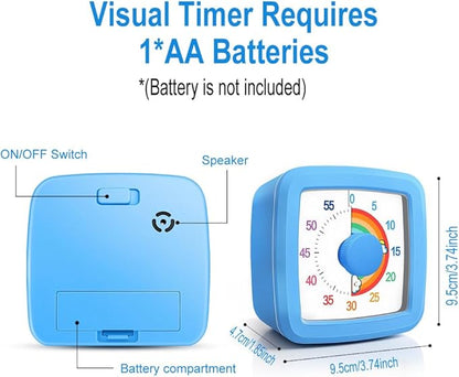 MEPHILIMIA Visual Timer for Kids & Adults, 60 Minute Rainbow Countdown Timer - Image 2
