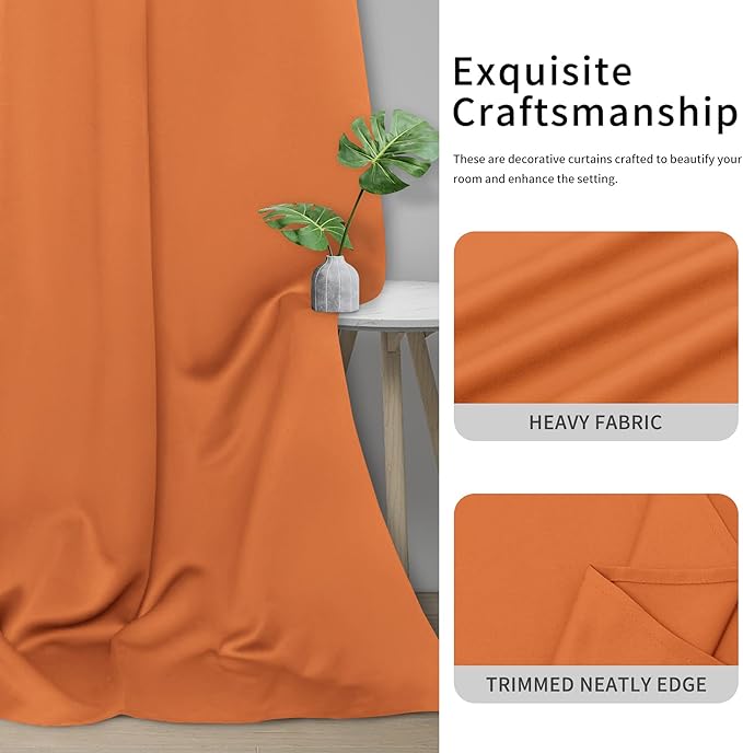 Easy-Going Blackout Curtains for Bedroom, Solid Thermal Insulated Grommet and - Image 5